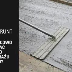 Wylewanie betonu na fundament pod garaż blaszany. Narzędzie do wyrównywania świeżej masy.